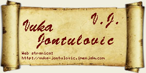 Vuka Jontulović vizit kartica